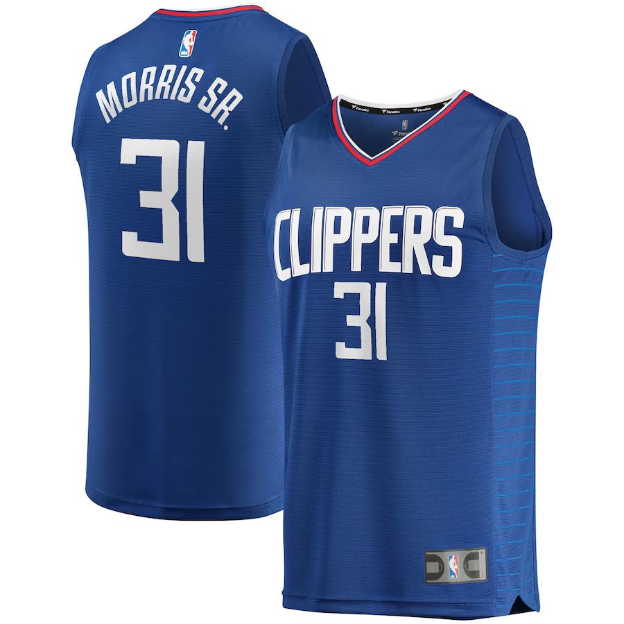 Men Los Angeles Clippers #31 Marcus Morris Fanatics Branded Royal Fast Break Road Player NBA Jersey->los angeles clippers->NBA Jersey